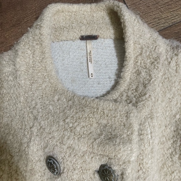 Free People Cream Textured Jacket - Picture 2 of 2
